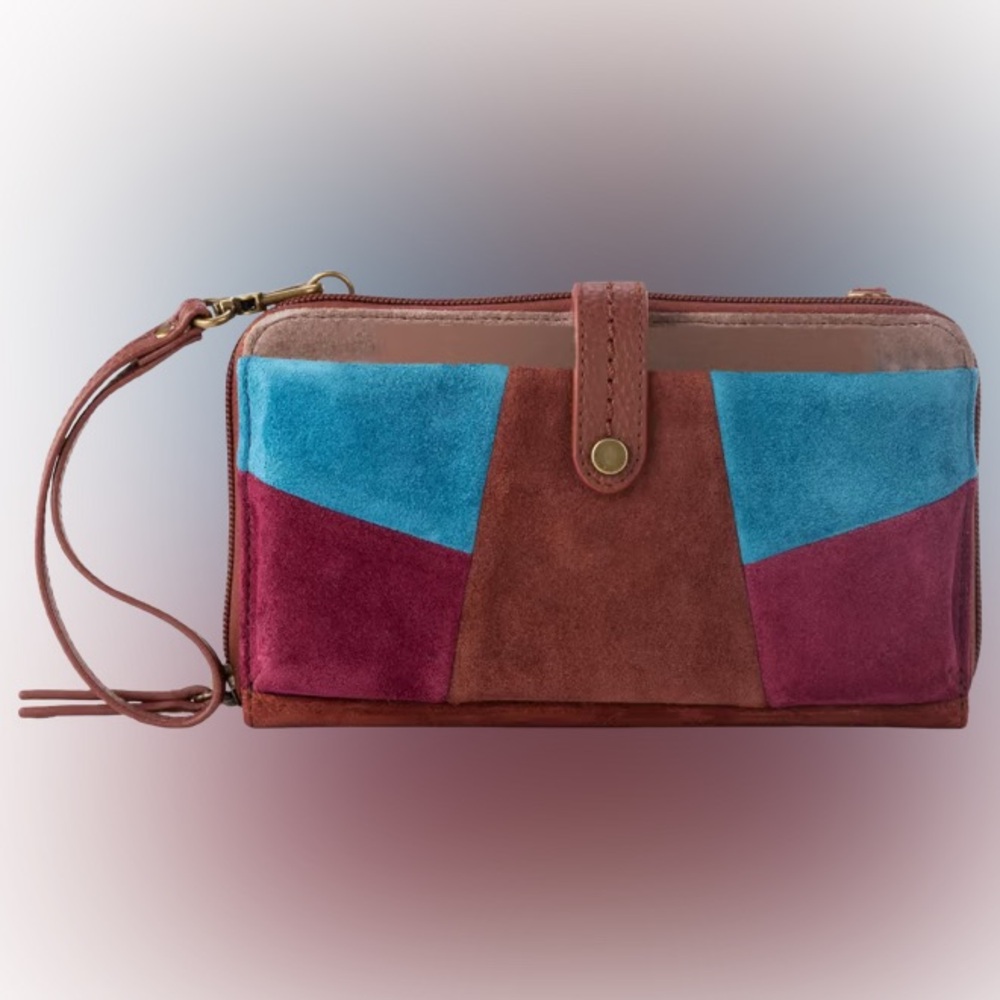 The Sak Suede Leather Iris Large Smartphone Crossbody